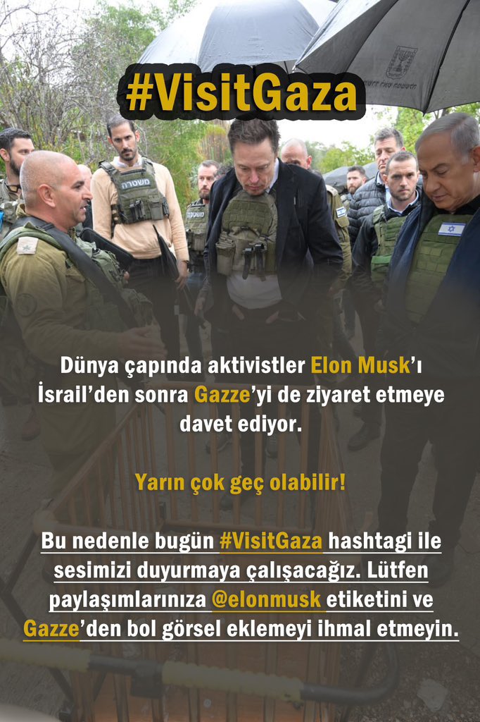 #ElonGoToGaza