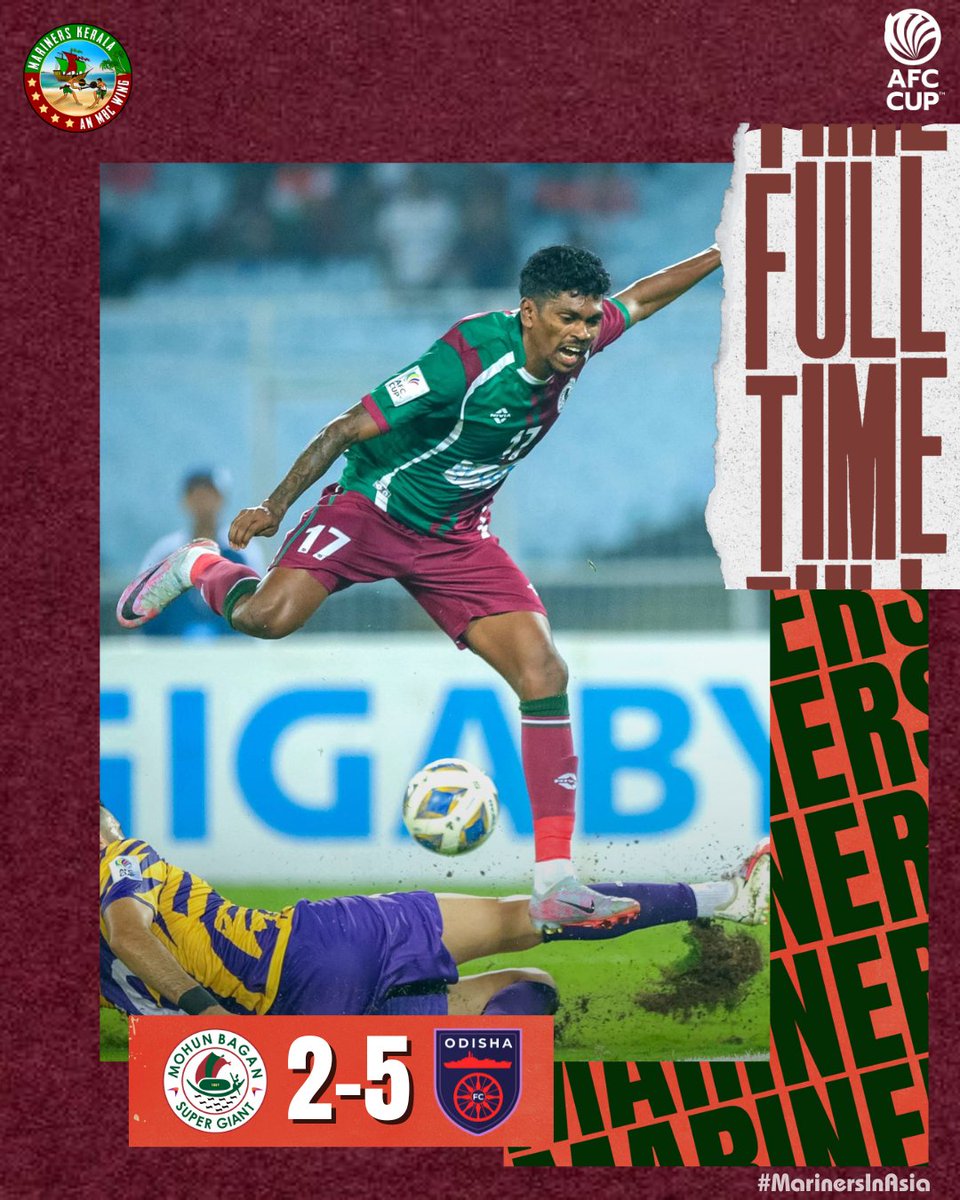 Marinerskerala's tweet photo. FULL-TIME | Tough night at VYBK. 💔

#JoyMohunBagan #MarinersKerala #MarinersBaseCamp #MarinersInAsia #AFCCup https://t.co/3vqtJ3NecB