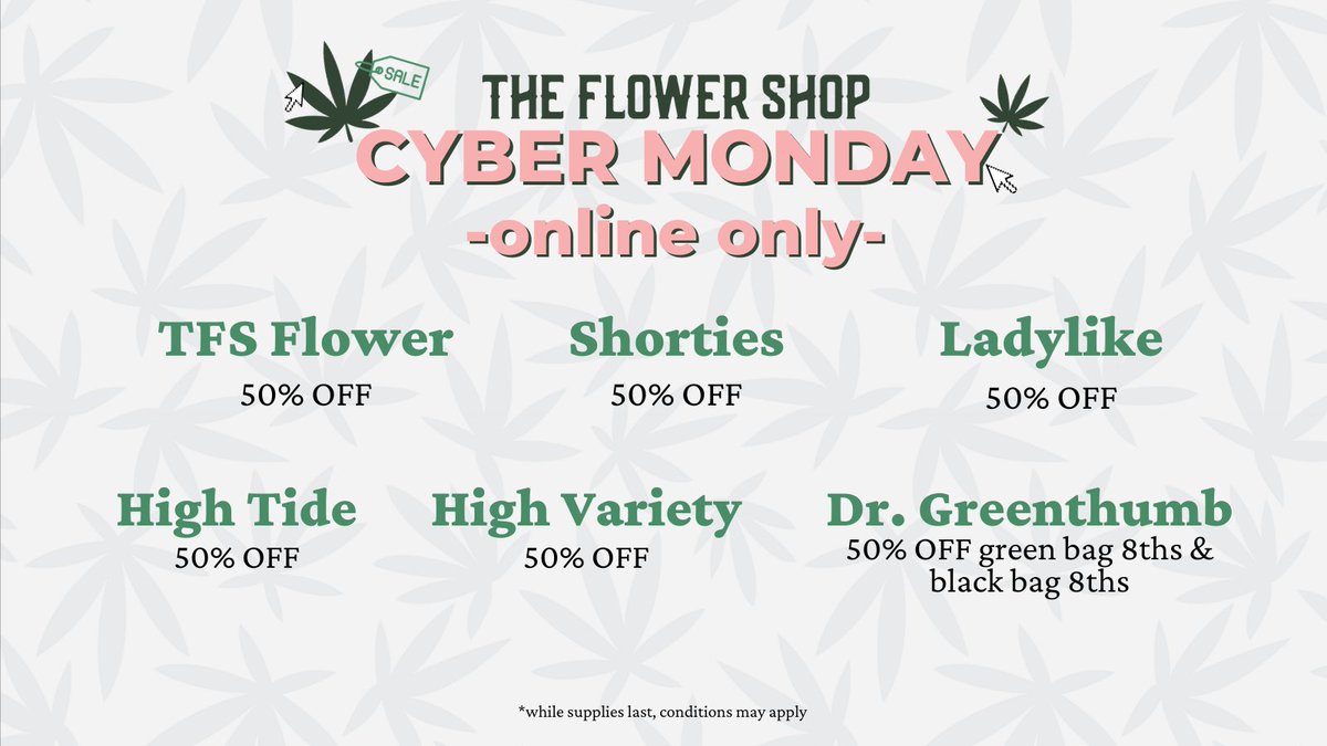 CYBER MONDAY 💻🍃 Place your orders online &amp; pick up in store! theflowershopusa.com