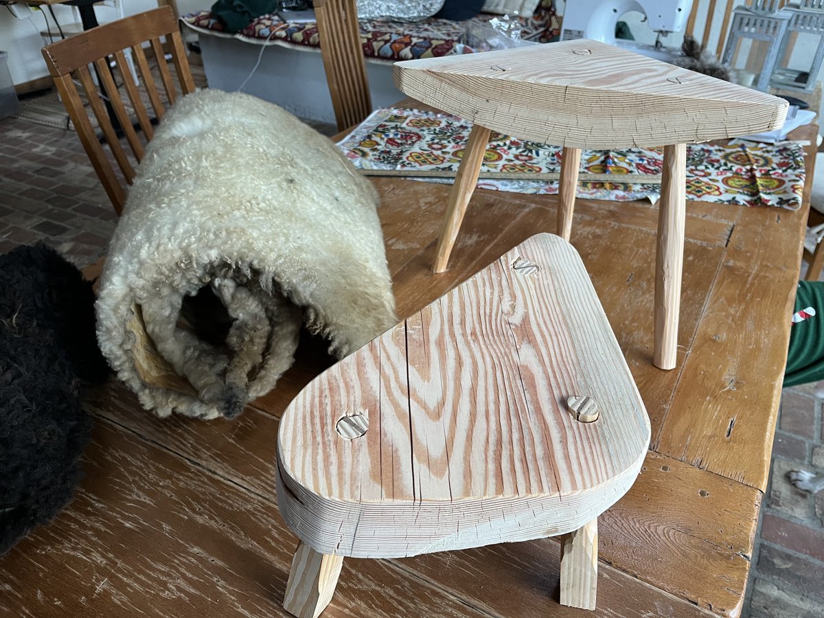 ProxyUniversal's tweet photo. Day 9 of #30daysofmaking
I built two stools from slash wood. They're a little goofy, but I love how the little one looks in front of the wood stove. https://t.co/FJddT0zItS