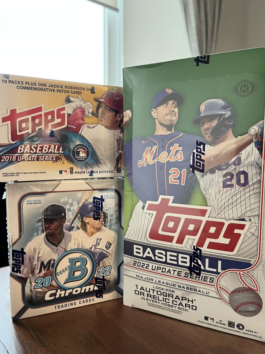 Stadium_Card's tweet image. LIKE, FOLLOW, REPOST for a chance to win this 2022 Bowman Chrome Hobby Box OR a 2018 Topps update blaster OR a 2022 Topps Update Hobby box

It’s simple, like, follow, repost and help me get the attention of @michaelrubin the day I get a short conversation with him, I’ll be giving…
