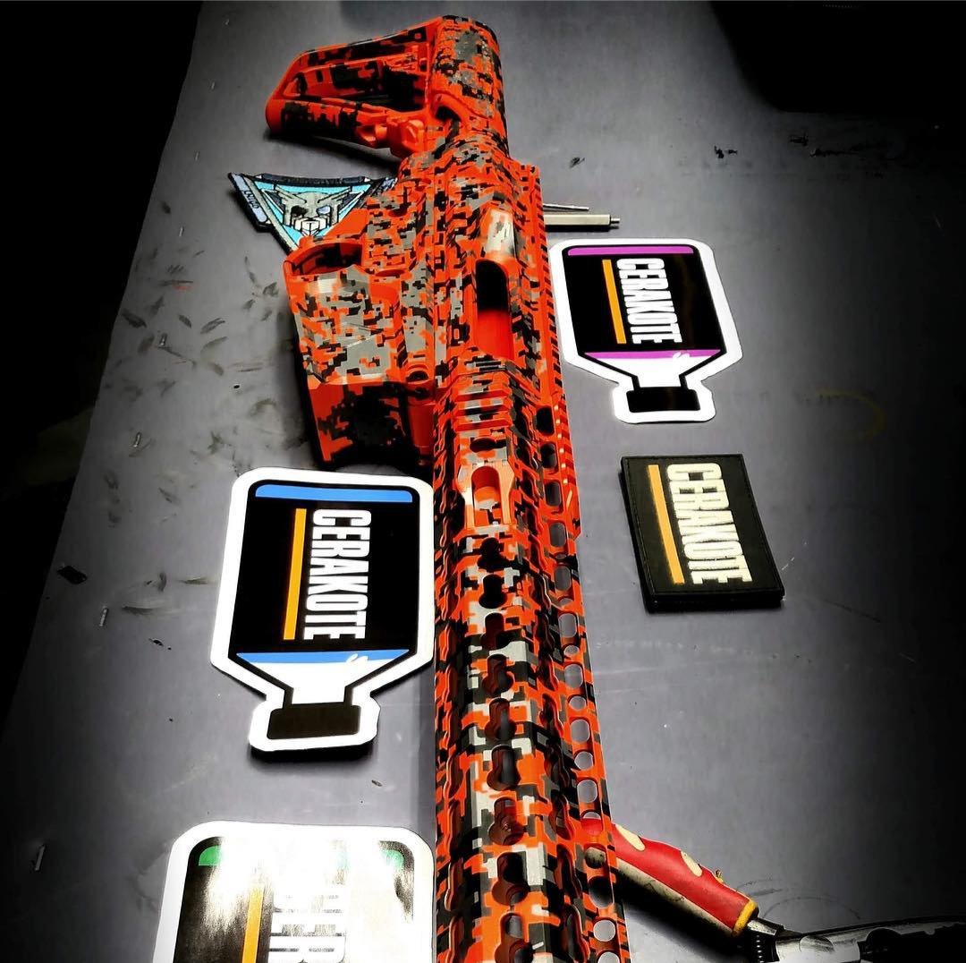 Odinsworkshop's tweet photo. Digital camo job we finished up on a while back.  #Digital #digicamo #cerakote https://t.co/AJIqSMBWEr