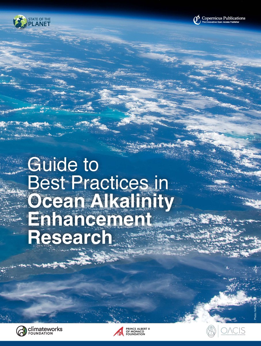 Speeding up knowledge generation in a transparent and responsible way: Scientists developed a Best Practices Guide to Ocean Alkalinity Enhancement: geomar.de/en/news/articl… @FPA2 @ClimateWorks @AOschlies @DeepseaSlug @bach_lennart @steinlaus3