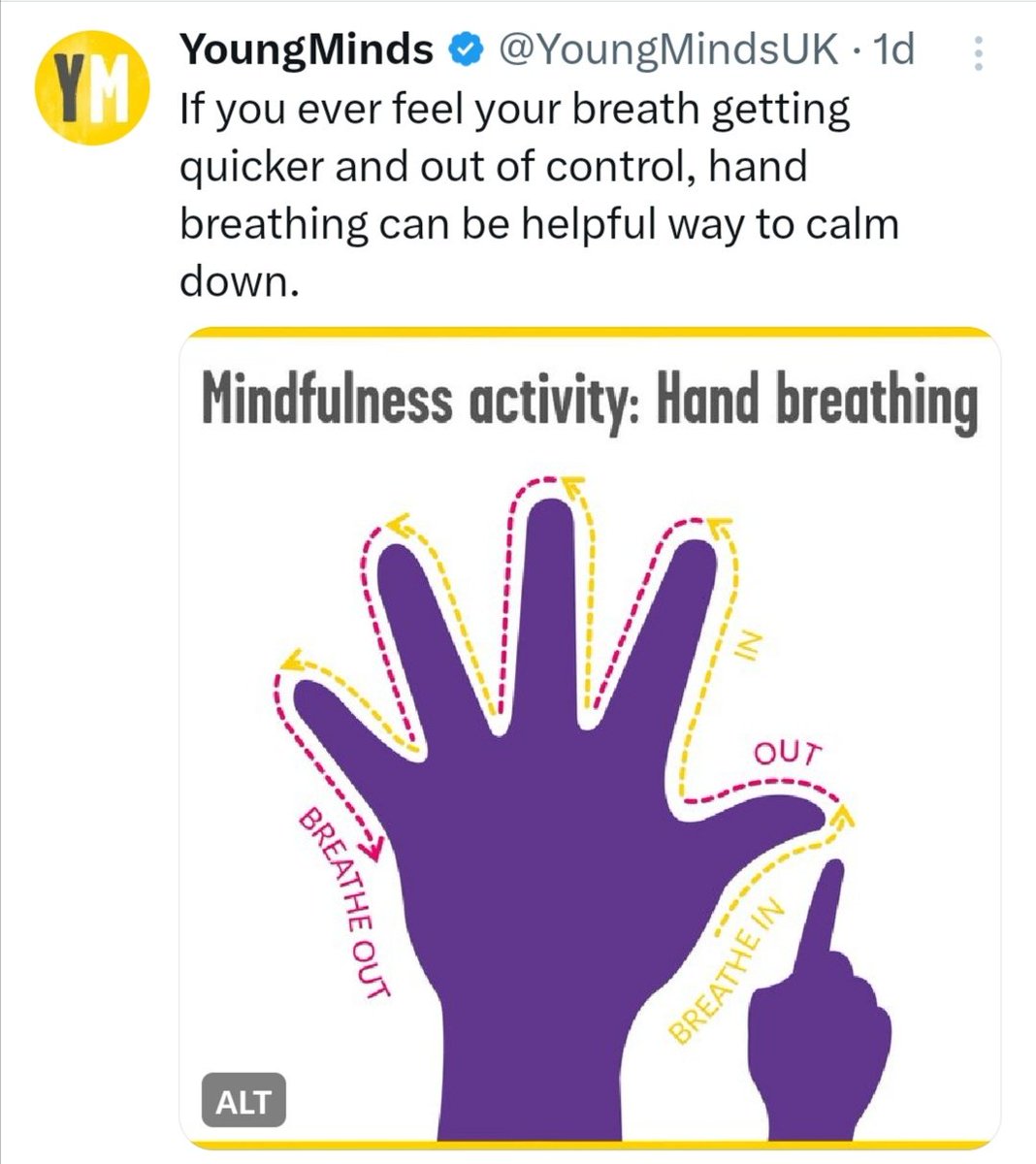Simple way to focus the mind and calm.
