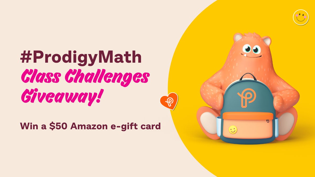 ProdigyGame's tweet image. We've been loving seeing teachers &amp;amp; students enjoy our new #ProdigyMath Class Challenges feature! 🏆

To win 1 of 3 Amazon e-gift cards:
🤩  Follow @prodigygame
🤩  RT this post
🤩  Share an image/video of your #ClassChallenges in action!