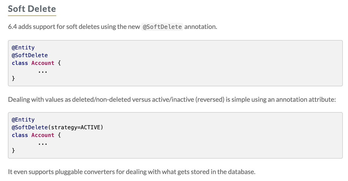 Hibernate 6.4 now with built-in Soft-Deletion 🥳