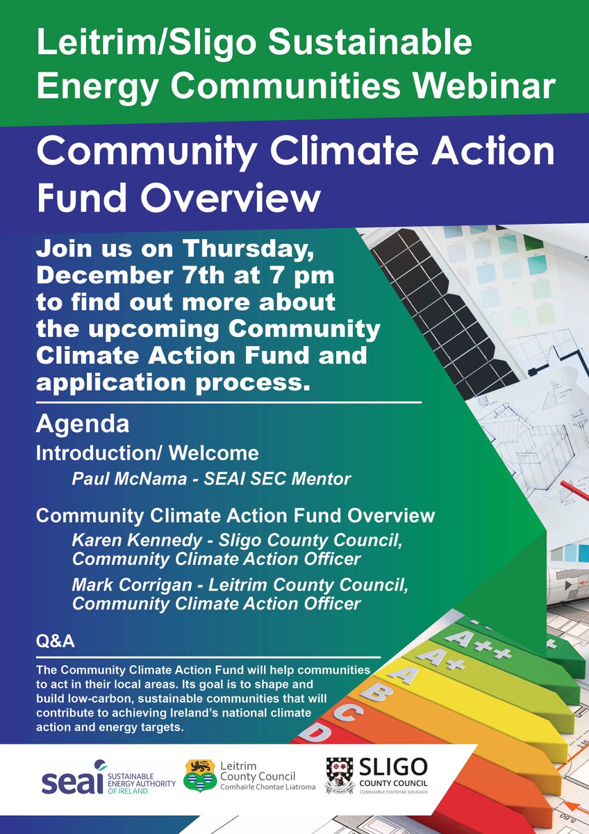 ATU Contract Research Unit - CRU (@atu_cru) on Twitter photo Are you interested in funding for your community?
Join us on the the 7th of December at 7 pm to hear from <a href="/leitrimcoco/">Leitrim County Council</a> & <a href="/sligococo/">Sligo County Council</a> on the up coming Community Climate Action Fund.
To register for the event please see link below: tickettailor.com/events/contracโฆ Are you interested in funding for your community?
Join us on the the 7th of December at 7 pm to hear from <a href="/leitrimcoco/">Leitrim County Council</a> & <a href="/sligococo/">Sligo County Council</a> on the up coming Community Climate Action Fund.
To register for the event please see link below: tickettailor.com/events/contracโฆ