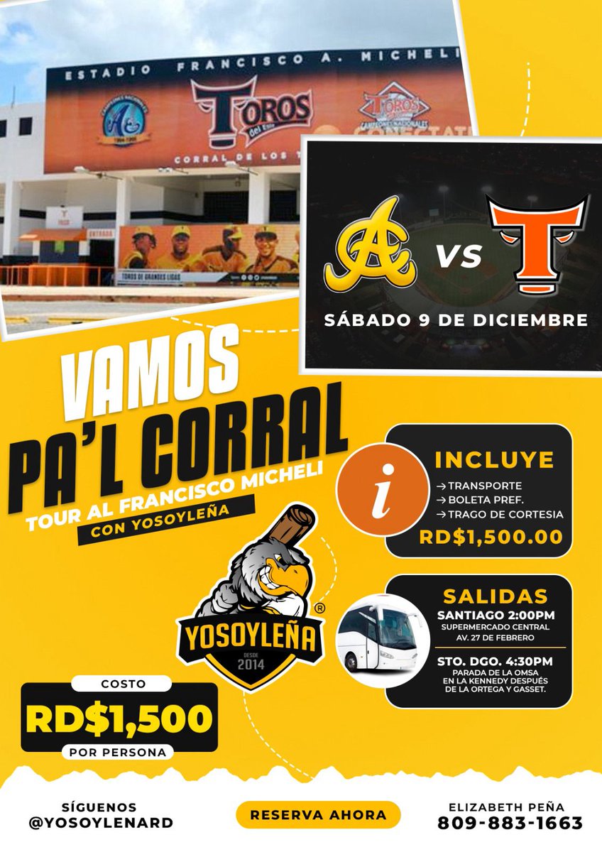 AguilaPica's tweet photo. No se lo pierdan 👇👇👇👇 @YoSoyLenaRD ⚾🦅🔥💛🇩🇴 https://t.co/fRtzWW7QJy