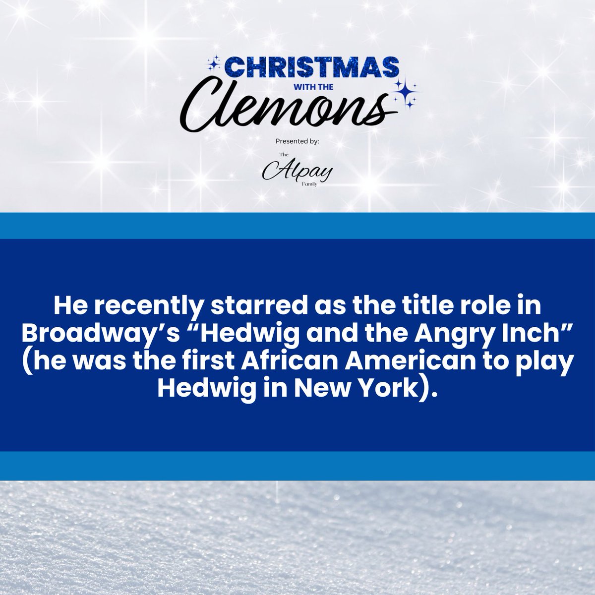PinballFdn's tweet photo. Guess the Celebrity Host for this year's Christmas with the Clemons! 💙🎅🏻🎄 https://t.co/1jby5cYiDI