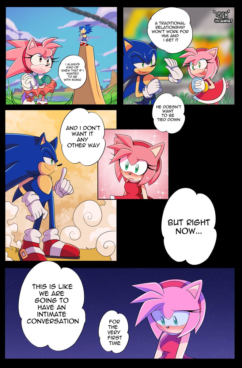 Mystic✨ (open commission💟) on X: Create a Sonamy AU with Sonic