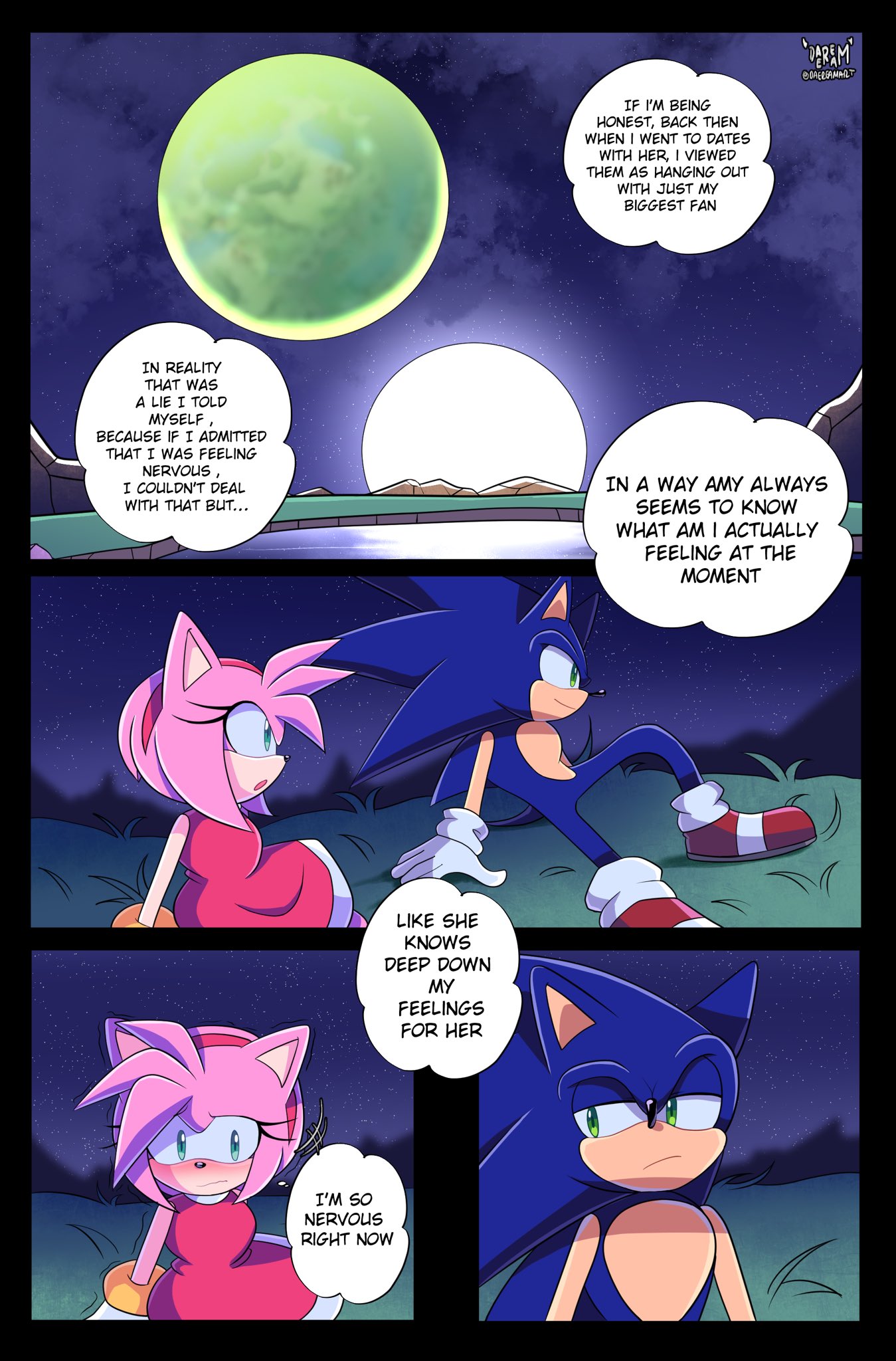 Daeream on X: First Part of my Sonamy Comic, 2k Special! There a