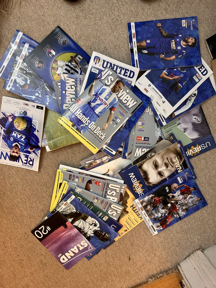 Shopping bag of 50+ #ColU programmes from last two decades available for FREE. If you want to save them from the recycling come &amp; get them. Message me to arrange pick up. First come first served.