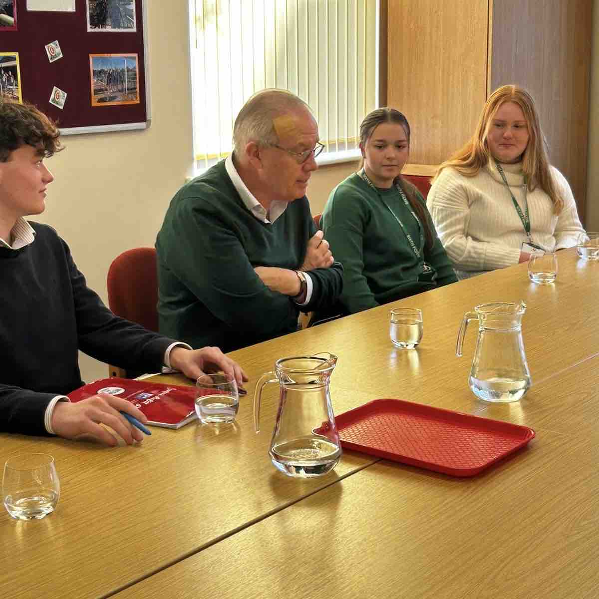 On Friday we had the pleasure of our local MP, John Baron, visiting the school and talking to some of our students who are studying A-level Politics