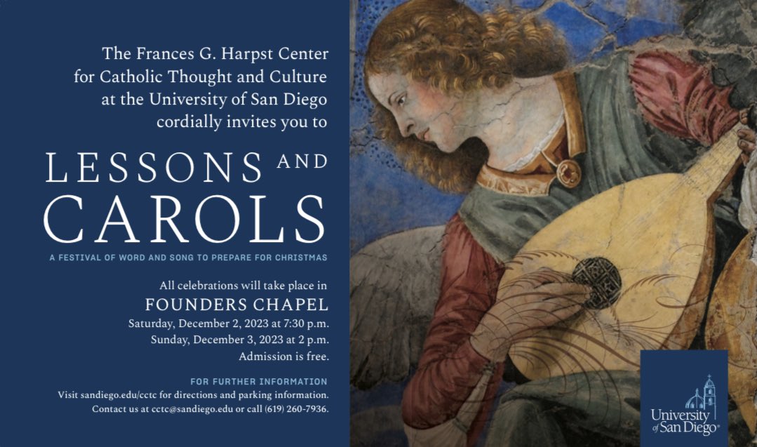 It's that time of year again! 🎶❄️💙

Please join us for our annual Lessons and Carols on December 2nd and 3rd in Founders Chapel. This event is free - no RSVP required!