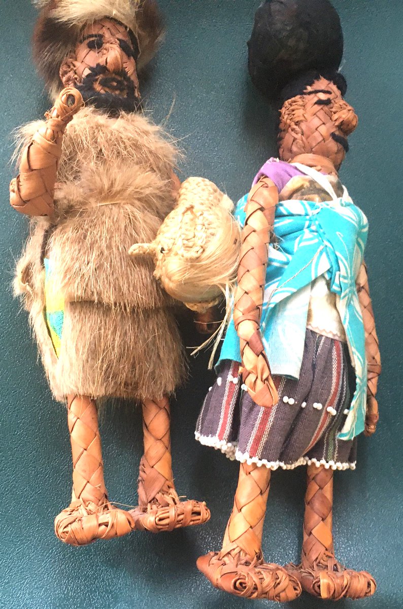 rmcrat's tweet photo. Who can tell me something about these two African dolls that I can't remember which country they came from - Zambia?? https://t.co/huPo5z5nLl