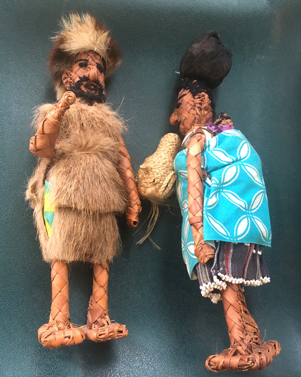 rmcrat's tweet photo. Who can tell me something about these two African dolls that I can't remember which country they came from - Zambia?? https://t.co/huPo5z5nLl