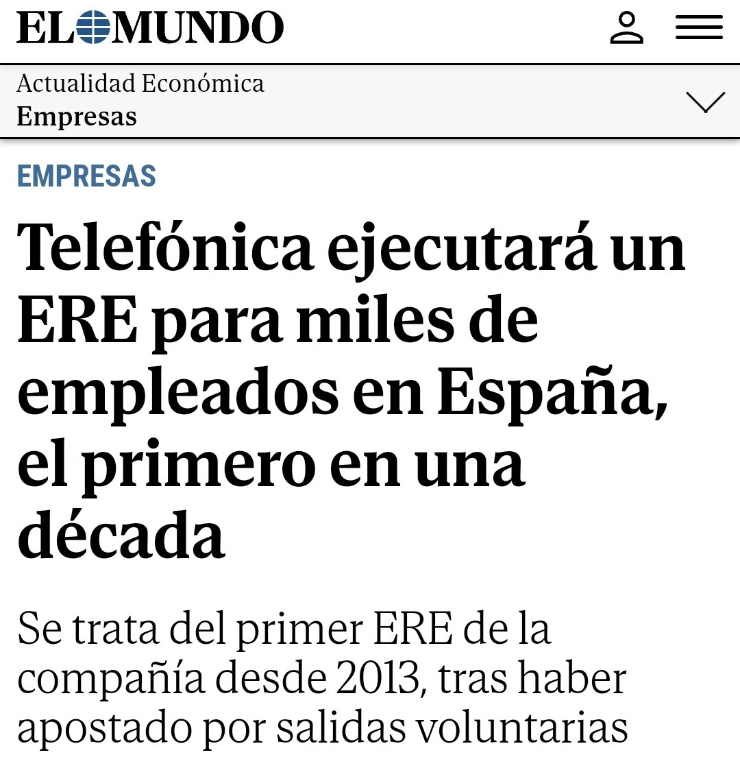Pues sí, ya se notan los efectos del socialismo y la amnistía en las políticas sociales

➡️ Telefónica anuncia ERE
➡️ Sablazo a los ciudadanos en impuestos
➡️ Te descontarán más de tu nómina para pagar el agujero de los cheques regalo de Sánchez
➡️ España líder en deuda y paro