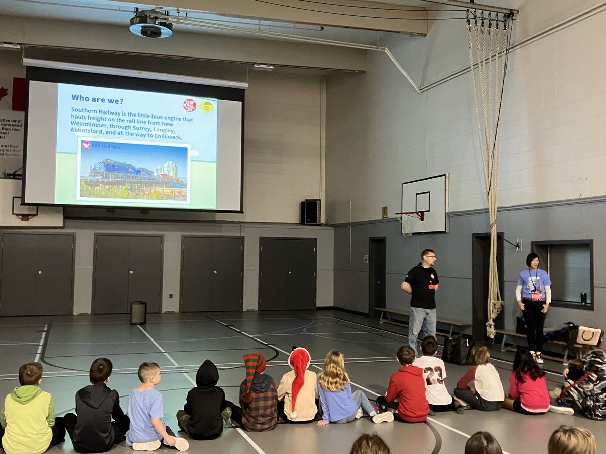Today our school community had a chance to learn about the importance of rail safety. Thank you Dean and Emily and Southern Rail for sharing is this importance message today! #abbyschools