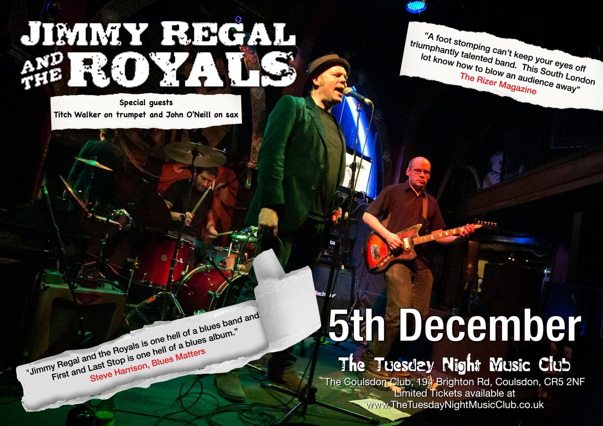 C Bone tomorrow and then just a week until @JimmyRegalBand come to @The_TNMC . Get those tickets quick! TheTNMC.co.uk @BluesMattersMag @BluesBritain @UKBluesFed @cerysmatthews @whatsoninsurrey @gr8musicvenues @WRINKLYCLUB @WhatsOnCroydon @BBCSurrey