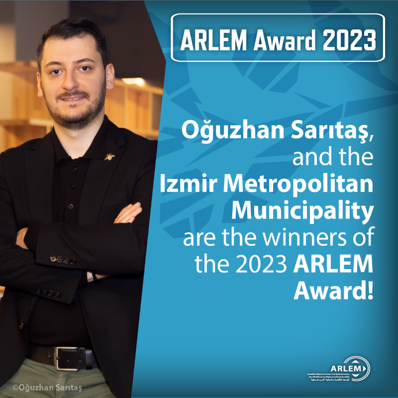 EU_CoR's tweet photo. On this #MediterraneanDay 🌊, we're shining light on the 2023 #ARLEMaward winner🏆.
 
👏 Meet Oğuzhan Sarıtaş whose company @car4future supports local economies and advances sustainable solutions in the region. @izmirbld