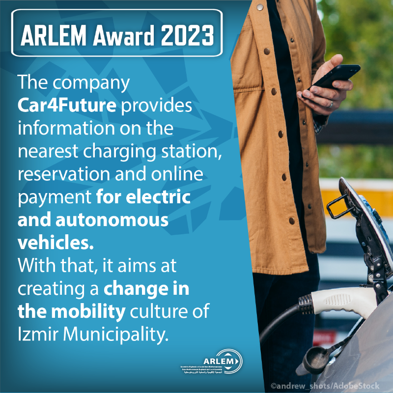 EU_CoR's tweet photo. On this #MediterraneanDay 🌊, we're shining light on the 2023 #ARLEMaward winner🏆.
 
👏 Meet Oğuzhan Sarıtaş whose company @car4future supports local economies and advances sustainable solutions in the region. @izmirbld