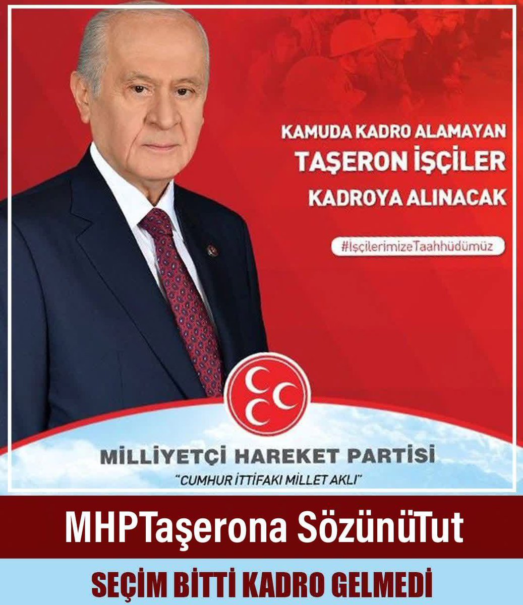 MHPTaşerona SözünüTut

Tüm taşeron işçiler mücadelemiz başladı ..