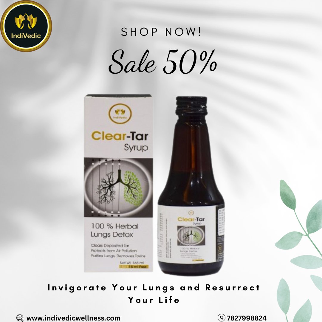 Indivedic123's tweet photo. Because every breath should be clear and revitalising, try the Clear Tar Lung Detox. Begin your detoxification process right now.#FitnessGoals #WellnessJourney https://t.co/ApcqFdW2TV