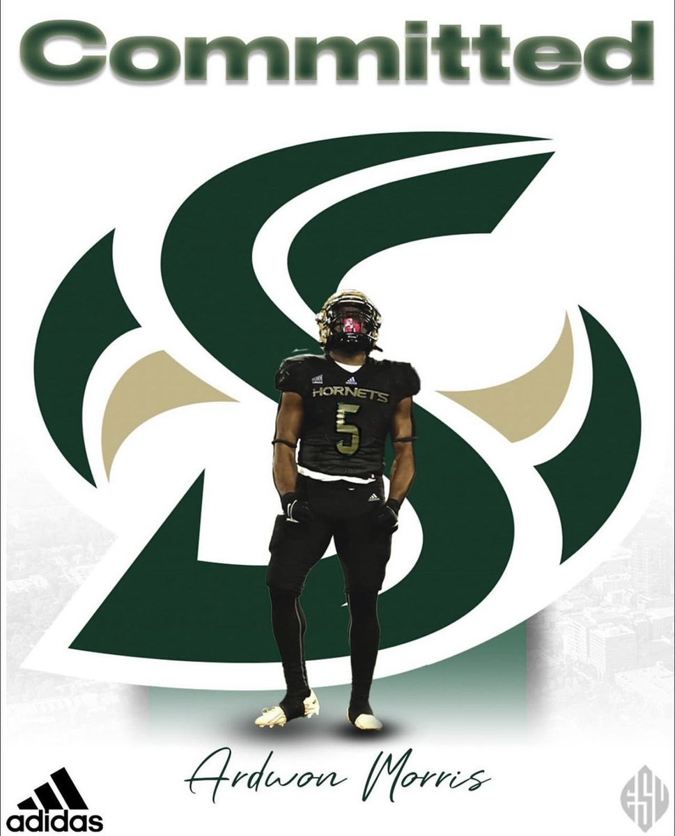 Our guy @atmm_23 has verbally committed to @SacHornetsFB Congratulations Morris we are proud of you ‼️