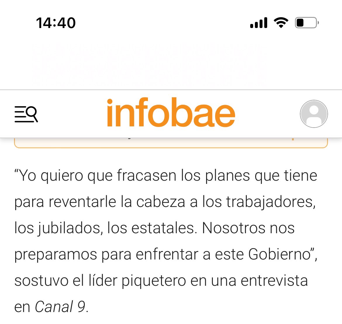 TomsLitvin's tweet photo. @gonzaarou acá te dejo lo que dijo realmente. ahora yo te pregunto, te molesta que el pueblo ejerza su derecho a huelga? https://t.co/ZG7fmMcIEt