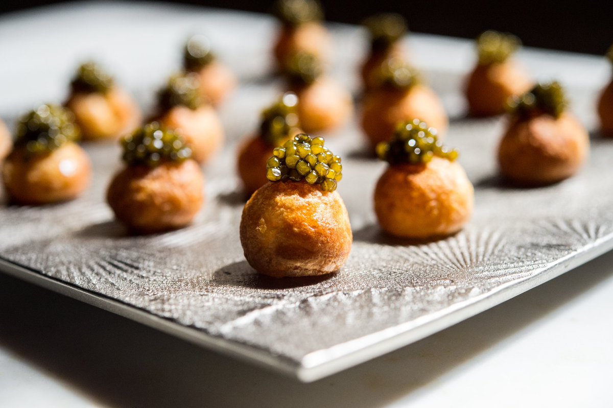 Now entering festive season… ❄️ Caviar Gougères with Crème Fraiche 📷: @smoothdude