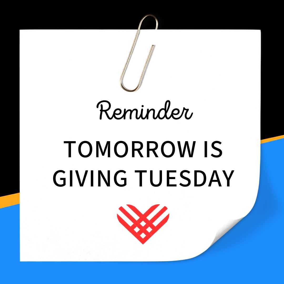 🌟🎁 Tomorrow is Giving Tuesday! 🤝✨ Who’s ready to make a difference? 

Drop a comment sharing which nonprofits you’re supporting, and if you run a nonprofit, tell us why people should donate to your cause! 👇 

#givingtuesday #makeadifference #fundraising