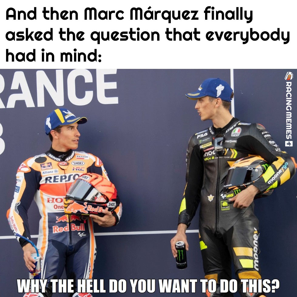 racingmemes56's tweet photo. Official: Luca Marini replaces Marc Márquez at the Repsol Honda Team, signs for 2024 and 2025

#MotoGP2024
#MotoGP
@Luca_Marini_97
@VRRidersAcademy
@HRC_MotoGP
@MotoGP
#LucaMarini
#Marini
#LM97
#MarcMarquez
#Marquez
#MM93
#RepsolHondaTeam
#Honda
#RacingMemes
#RacingMemes56 https://t.co/kUDTk8Hvw6