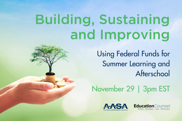 Many district-led summer learning programs are at the intersection of in-school and out-of-school time learning. Learn how school districts use a variety of approaches to support summer learning with @alenazachery, @SuptCalvinWatts and @EdCounselDC: links.aasa.org/3FUZeie