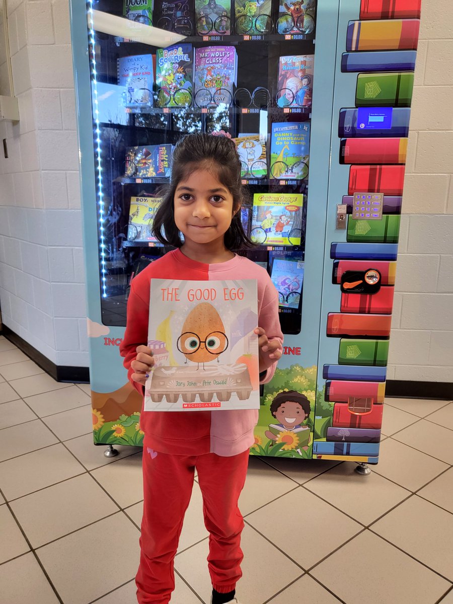 On the first day back from Thanksgiving, it was PBIS Golden Ticket Day here at The Bridge! Five Super Stars were selected for being Respectful, Responsible, and Kind. They had a chance to select at a book from our Settles Bridge Elem PTO sponsored Book Vending Machine!  #PBIS