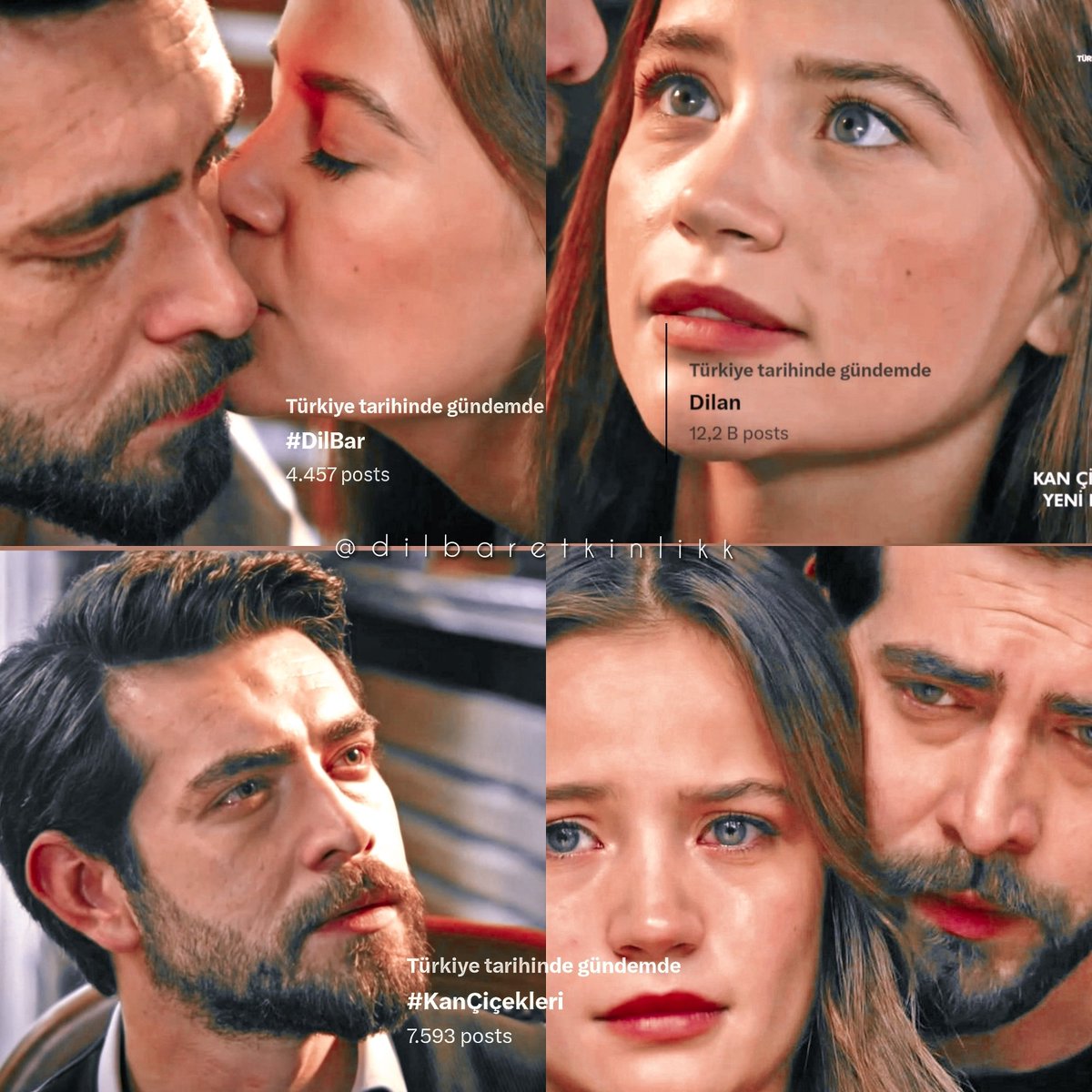 #KanÇiçekleri 7 Bin Tweetin üzerinde🔥🔥

#DilBar 4 Bin Tweetin üzerinde 🔥🔥

#Dilan 12 Bin Tweetin üzerinde 🔥🔥

Tweeter'da gündemde 🔥🔥

#BarışBaktaş • #YağmurYüksel • #BaranKarabey • #DilanKarabey • <a href="/yagmur_yuksel_/">Yağmur Yüksel</a> • <a href="/barisbaktas/">Barış Baktaş</a>