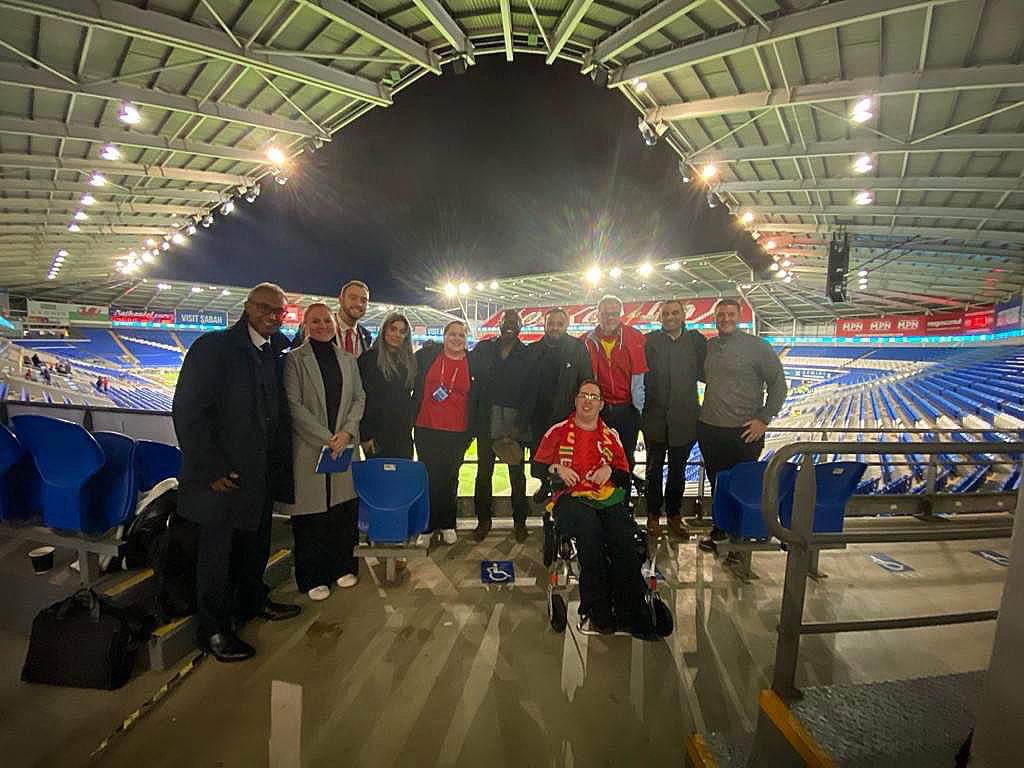 Carys_Ingram's tweet photo. It was a pleasure to welcome our fantastic Equality Advisory Group members along to the Cardiff City Stadium last week, to discuss our end of year report of the #PAWB Strategy, its continuous implementation &amp; how we can continue to create safe spaces where everyone can belong🤝 https://t.co/Jy0FOFfUun