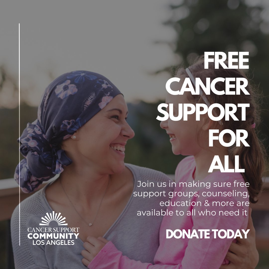 CSCLA (@cancersupportla) on Twitter photo The mental & emotional health of people facing cancer MATTERS. Join us in raising funds for our free psychosocial programs including support groups, counseling, healthy lifestyle classes, education, social activities, & Child, Teen & Family programs DONATE cancersupportla.org/donate The mental & emotional health of people facing cancer MATTERS. Join us in raising funds for our free psychosocial programs including support groups, counseling, healthy lifestyle classes, education, social activities, & Child, Teen & Family programs DONATE cancersupportla.org/donate