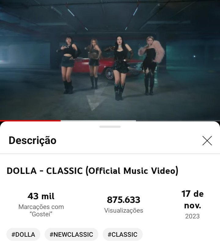 DOLLA_Brasil's tweet photo. O Music Vídeo " Classic " do DOLLA , ultrapassou a Marca de 870Mil visualizações e 43Mil curtidas no YouTube! Rumo a 1 Milhão
🔗:https://t.co/7ZGSnCtsWq…
#DOLLA #DOLLAAlbum #DOLLAofficial #UniversalMusicMalaysia #NewClassic #DOLLAClassic https://t.co/vRJPCpSO4k