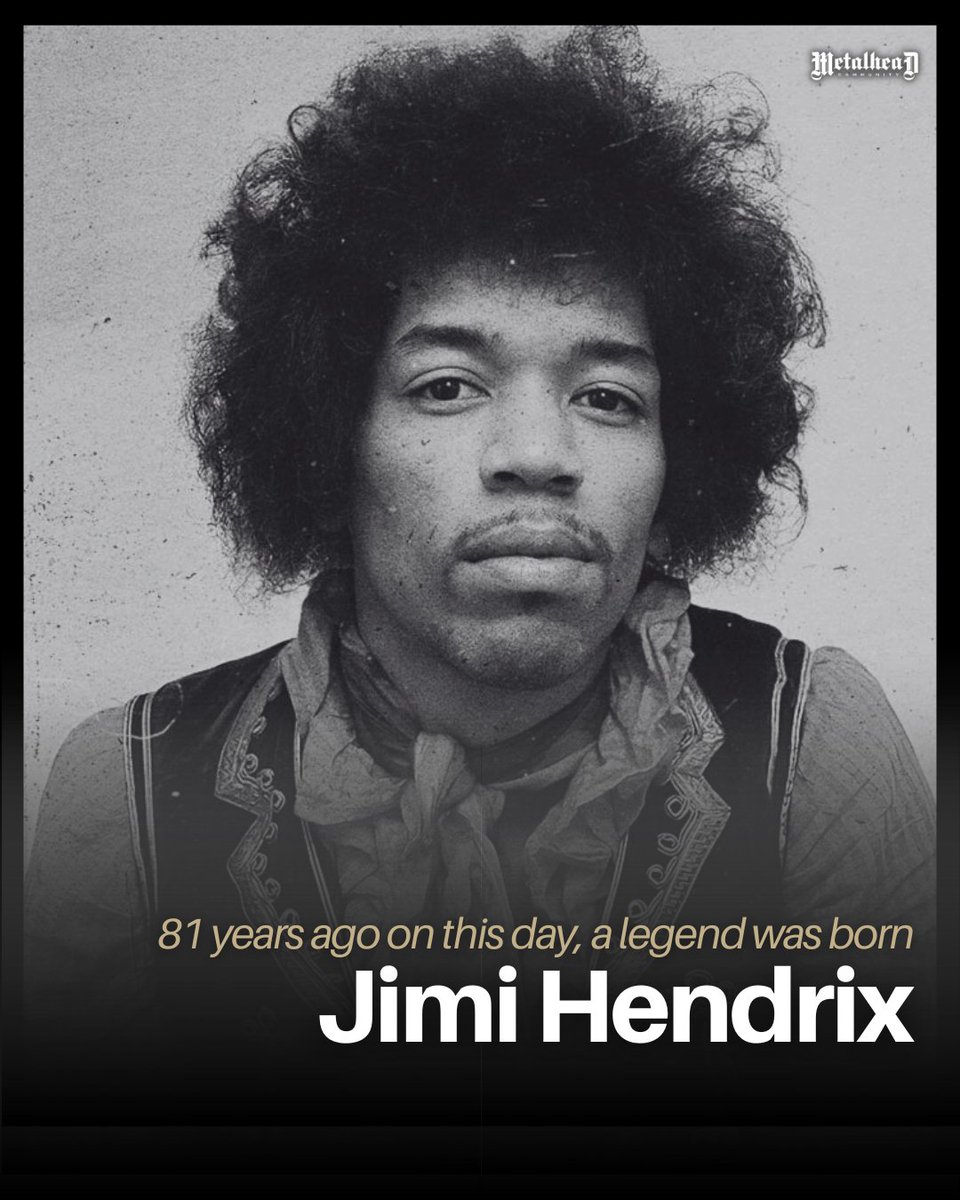 81 years ago #onthisday, the world witnessed the birth of an extraordinary artist, #JimiHendrix. His innovative guitar techniques and fearless approach to music have forever changed the course of #rocknroll.

Photo credit: Bent Rej

#MetalheadCommunity #RockLegend