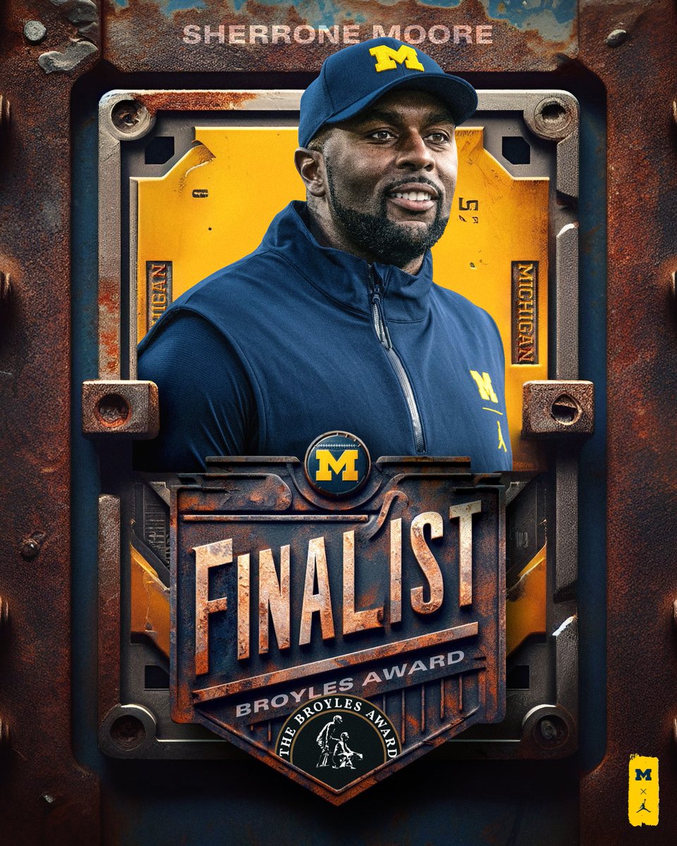UMichFootball's tweet image. Sherrone Moore is a finalist for the Broyles Award, honoring college football's top assistant coach

#GoBlue