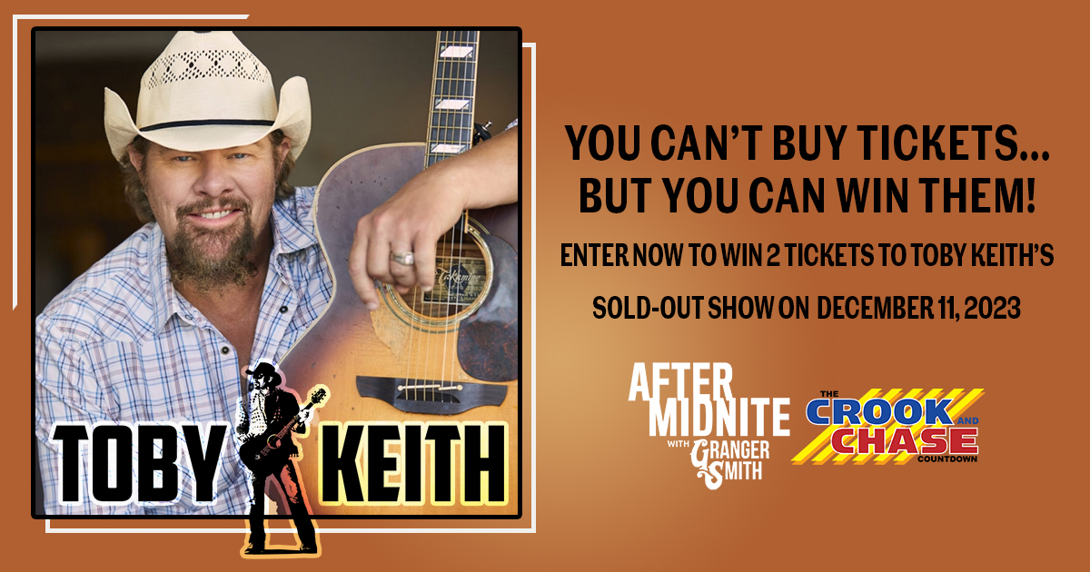 Icon @tobykeith is sold out in Vegas, but you could WIN tickets to his Dec 11 LIVE show at Park MGM! Prize includes roundtrip airfare and hotel accommodations. For details, rules, and to enter go to ihr.fm/3SUOich and good luck!!