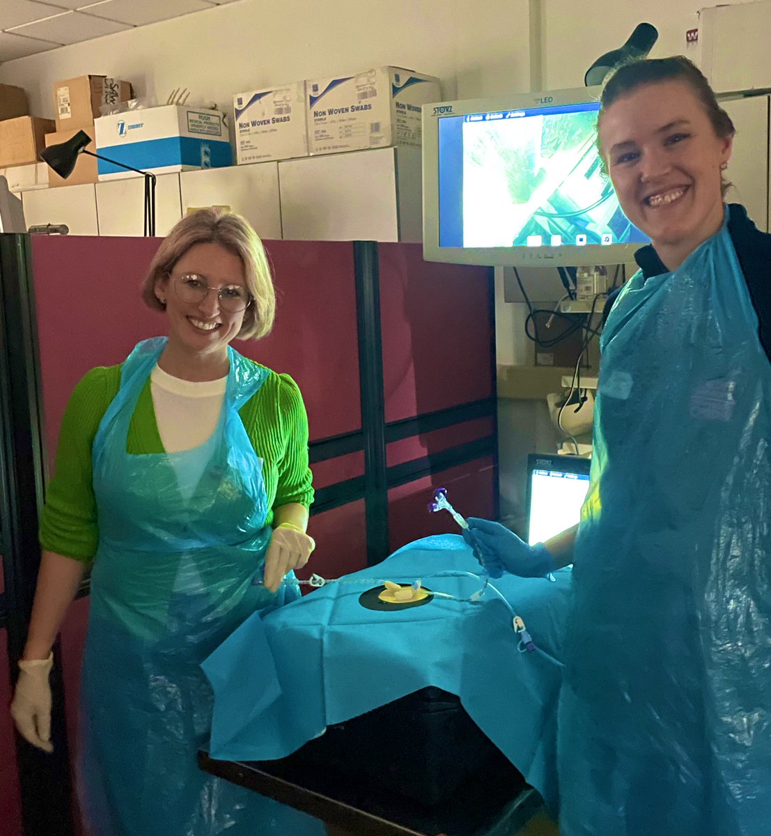 Sian_Mogs's tweet photo. An amazing day on the PEG insertion-First Assistant Course with @KateEd89 Dr Badr Abdalla &amp; Dr Karen Yearsley @CardiffGastro #nutritionnurse #PEG #PEGinsertion @cav_dietetics https://t.co/N01DvrdFFS
