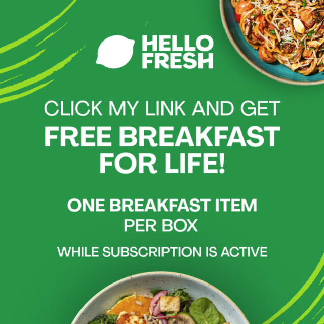 Incon on X: Today's stream is #sponsored by @HelloFresh. I'll be ordering  some delicious meals and exploring the website! Click my link and get free  breakfast for LIFE! One breakfast item per