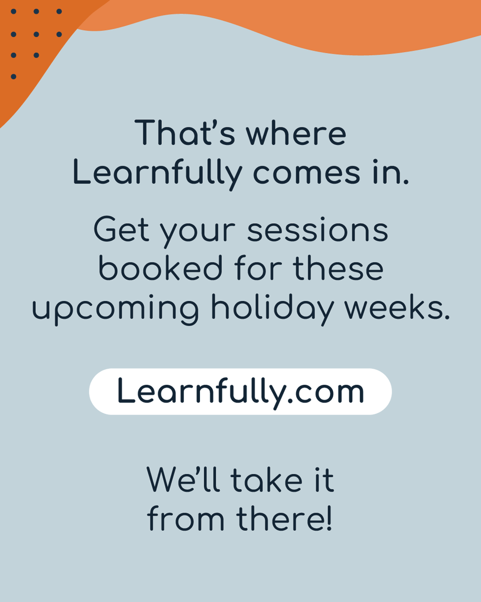 HelloLearnfully's tweet photo. Consistency is the key to absorbing and implementing #executivefunctioning skills permanently. But the holidays can be a major disruption. Let Learnfully keep your student consistent – without adding something new to your plate. Book holiday sessions now!! https://t.co/4qcJeoGD2T