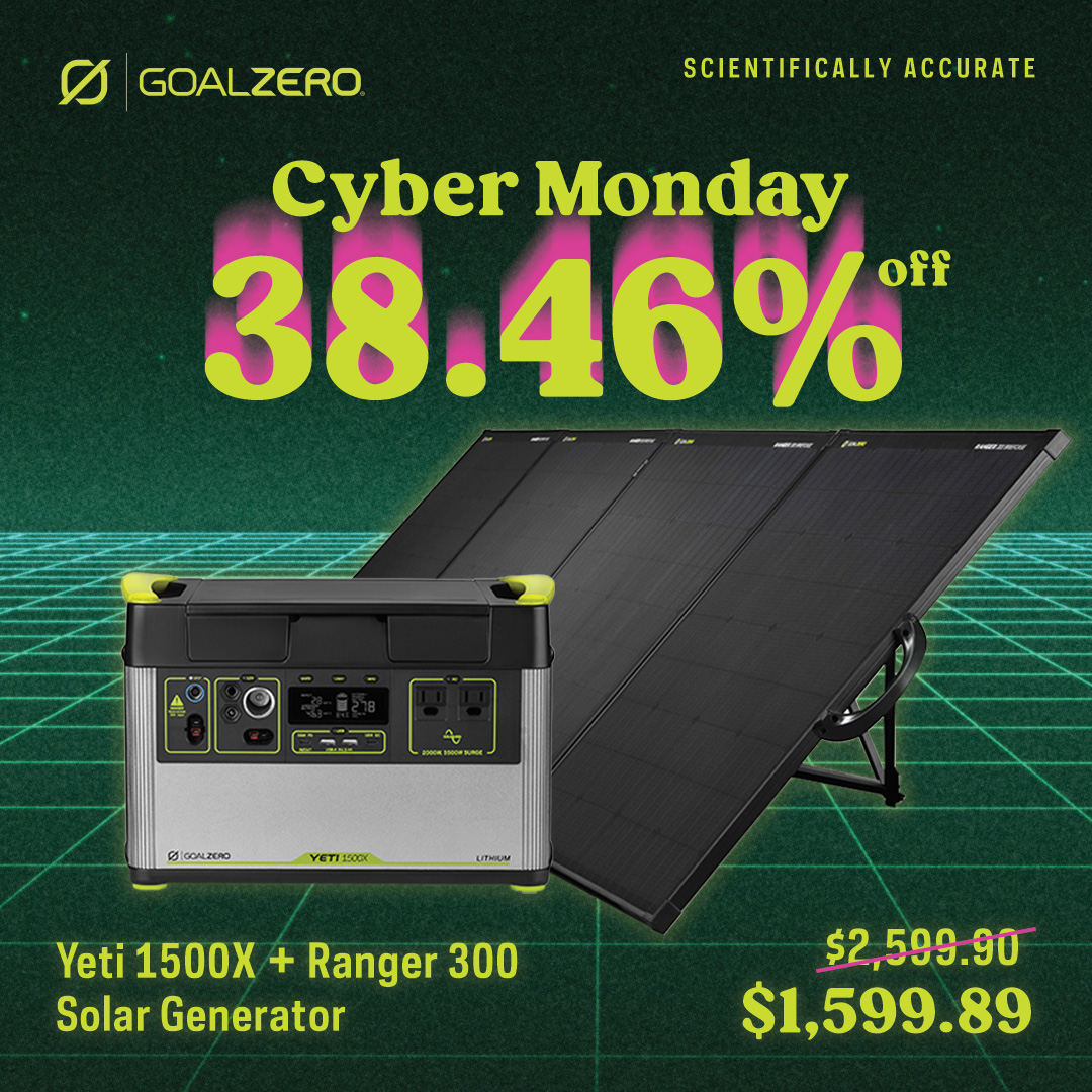 Goal Zero on X: Cyber Monday deal! The best-selling Yeti 1500X is