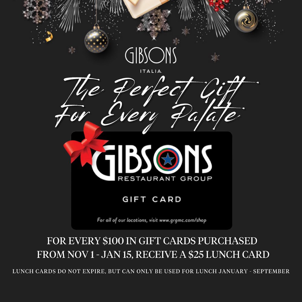 Gibsons Steak Shop Mail Gift Card