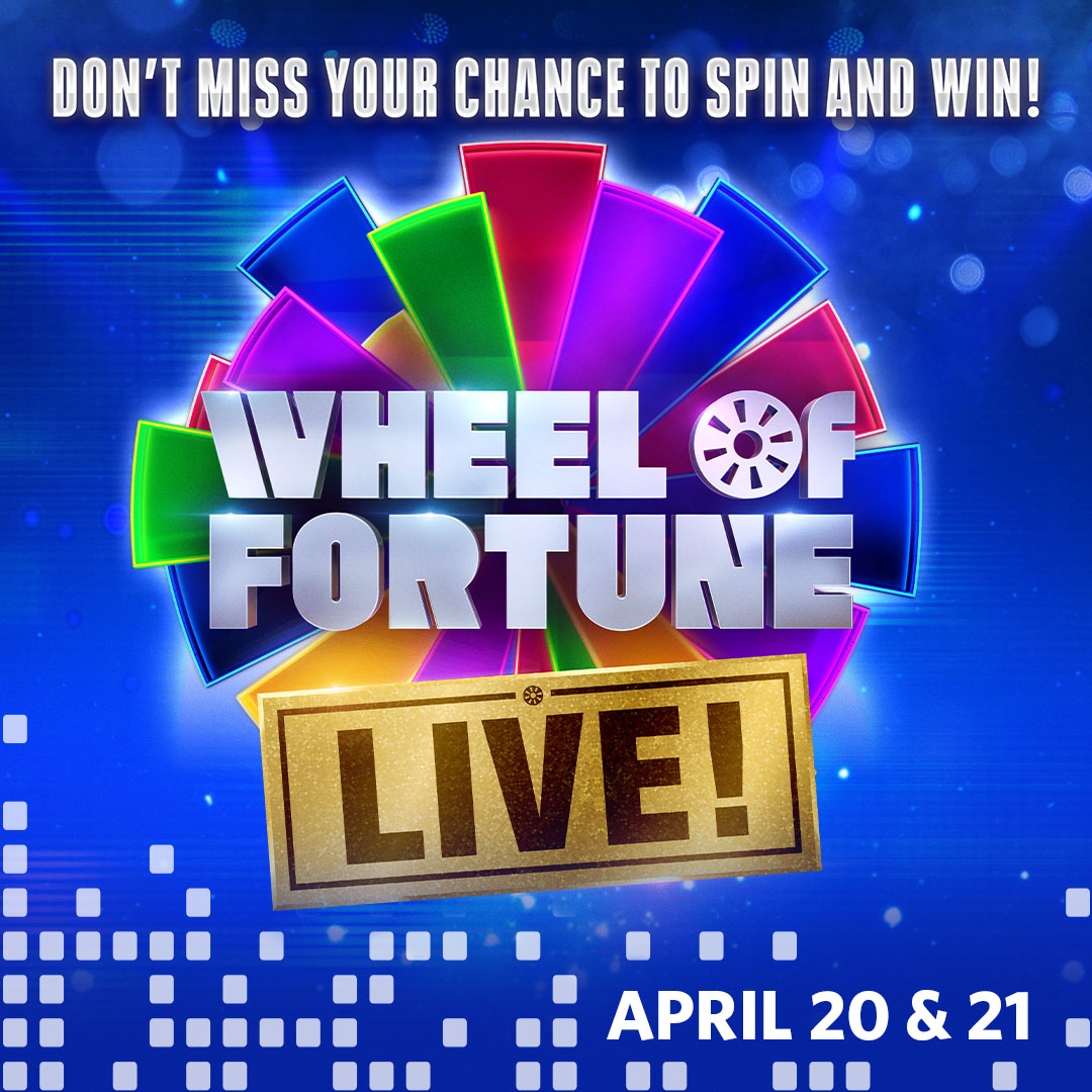 Experience Wheel of Fortune LIVE! You could be randomly selected for your chance to spin a replica wheel, solve puzzles and win incredible prizes when the game show rolls into The Island on Saturday & Sunday, April 20 & 21. Tickets on sale Friday at ticasino.com!