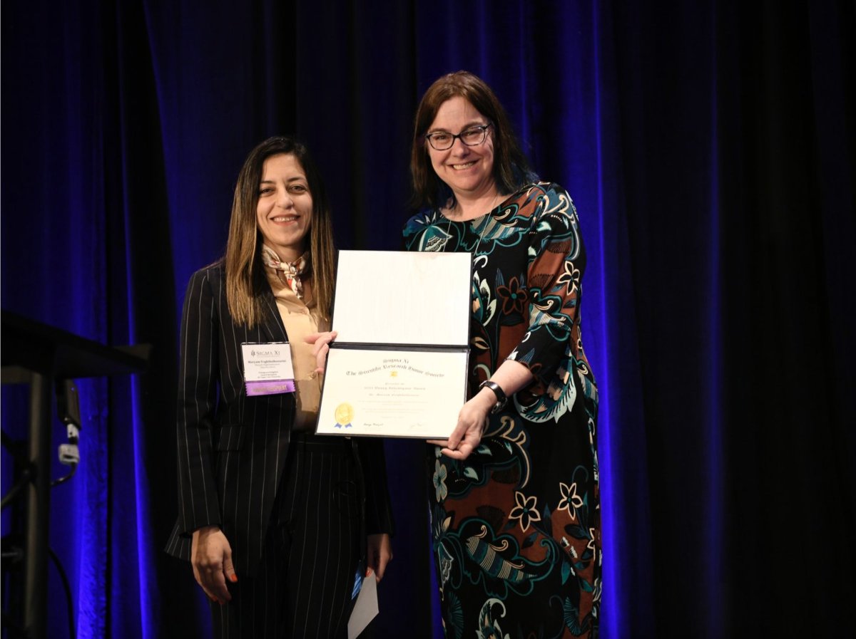 Congratulations to Dr. Naghibolhosseini for giving the Sigma Xi Young Investigator Award lecture at the International Forum on Research Excellence (IFoRE). Dr. Naghibolhosseini received this award for her outstanding achievements in research.