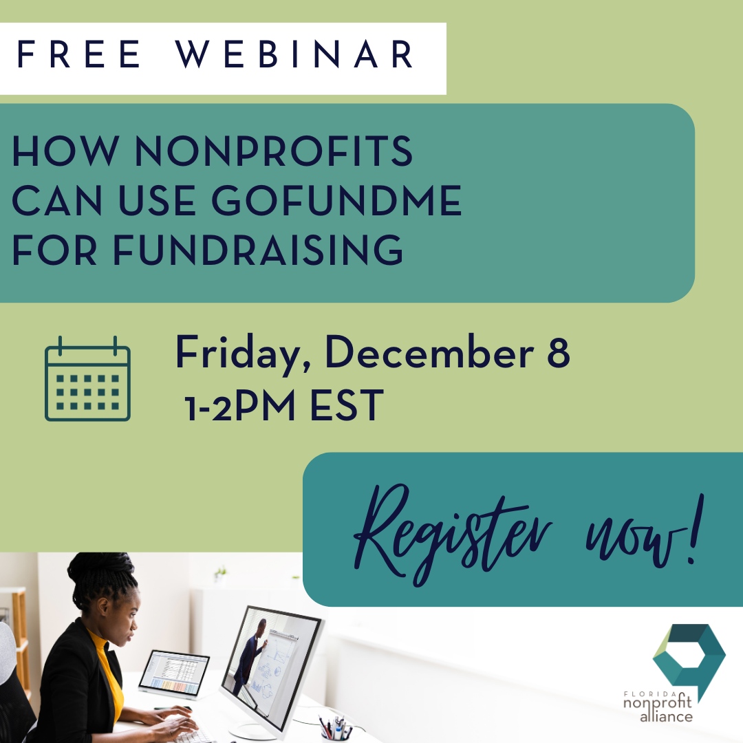 FLNonprofits's tweet photo. Join us NEXT WEEK as we talk about how nonprofits & supporters can utilize GoFundMe to drive & grow support for their organization.
Secure your spot: https://t.co/6t17tv5g5P
#FLnonprofits #philanthropy #giving #nonprofitresources #nonprofitresearch #nonprofiteducation https://t.co/zO2YW3twNM