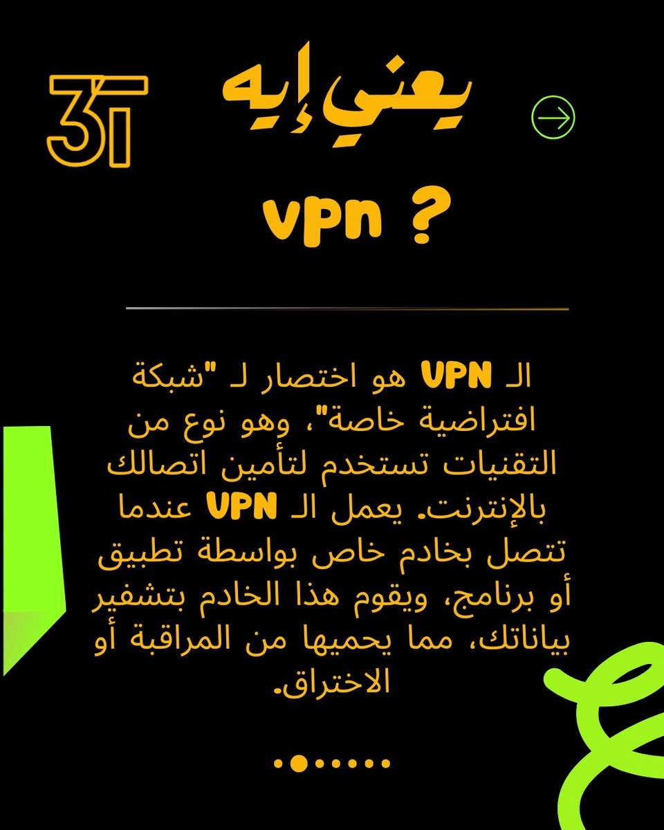 3andaktech's tweet photo. معلومة في السريع كثير بنسمع مصطلح vpn  بس مبنبقاش عارفين يعني ايه و فايدته ايه 
في بوست ده هتعرف كل حاجة تخصه 
و اعمل save  علشان ترجع ليه تاني و عرف صحابك عن طريق الشير 

#الامان_علي_الانترنت
#حماية_المعلومات 
#تكنولوجيا_حديثة 
#تطبيقات_الحماية
#اتصال_مشفر 
#البيانات_والخصوصية https://t.co/PpGWq7iUMN